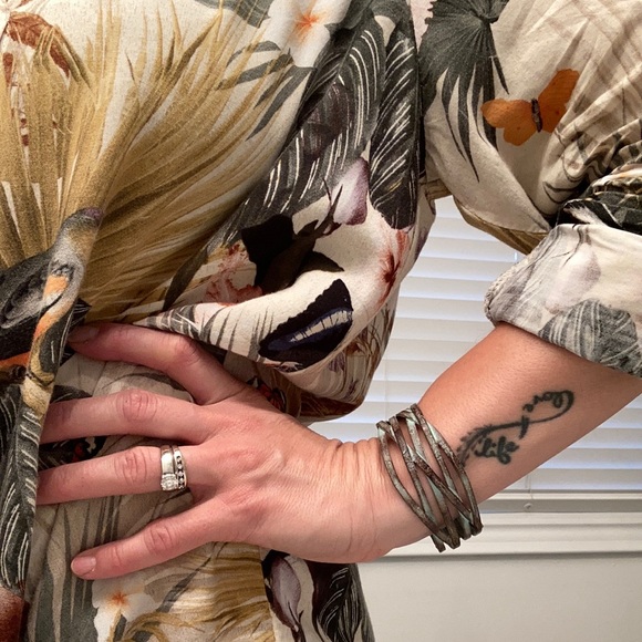 FREE with purchase. Antique look braided metal cuff - Picture 3 of 3